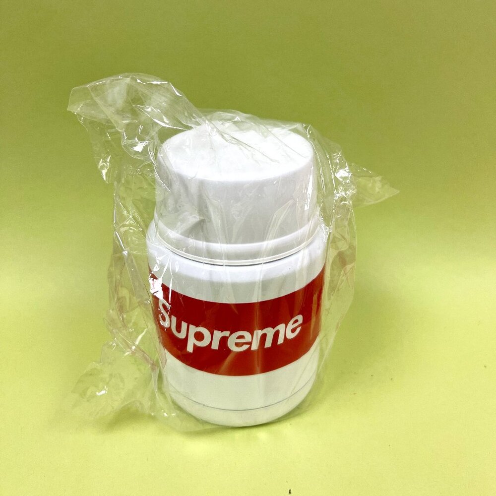 NEW Supreme Thermos Stainless King Food Jar With Spoon 14oz White